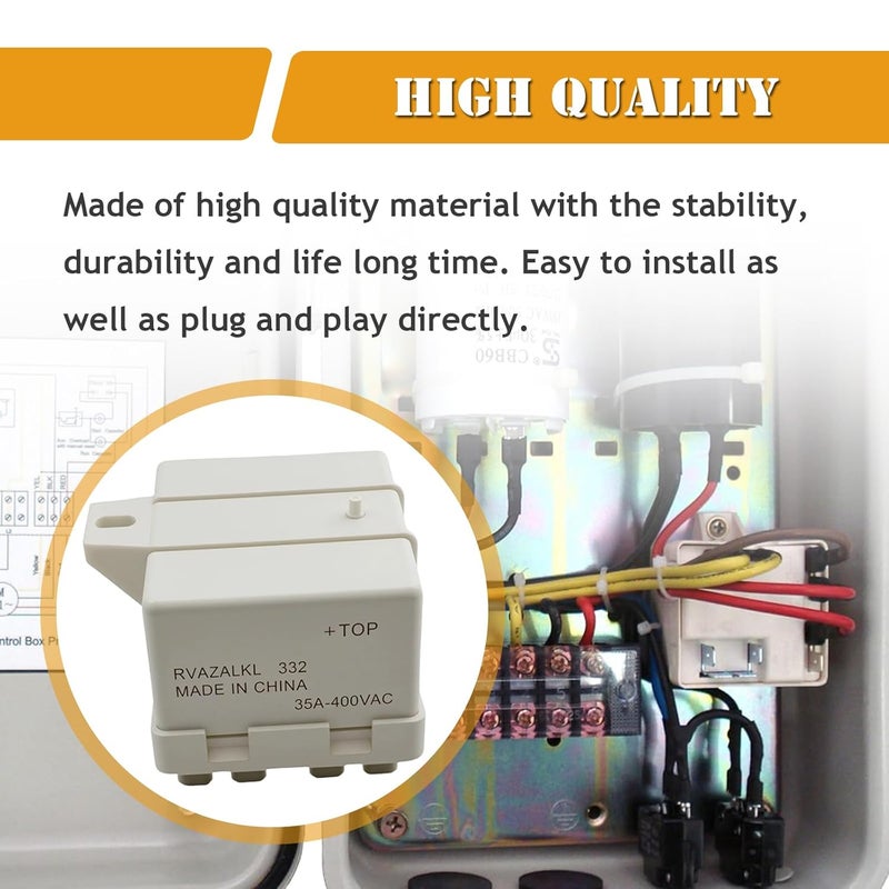 repustor Well Pump Relay Control Box for Franklin Control Boxes 5 to 15hp, 230 Volts and Others Conventional Well Pump Control Box Replace 155031102 155031110 305213902 - Image 3